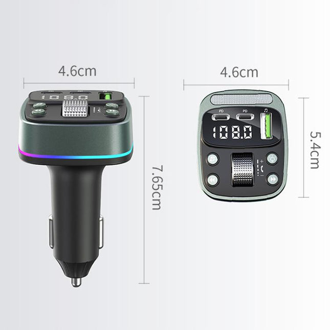 Car Voltage Display Fast Charger Subwoofer MP3 Bluetooth Player, GZ08
