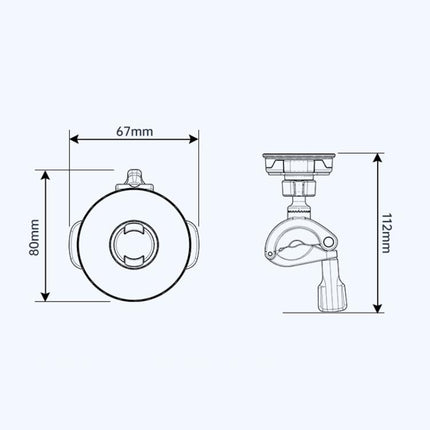 Bicycle Motorcycle Snap-On Mobile Phone Holder With Magnetic Ring