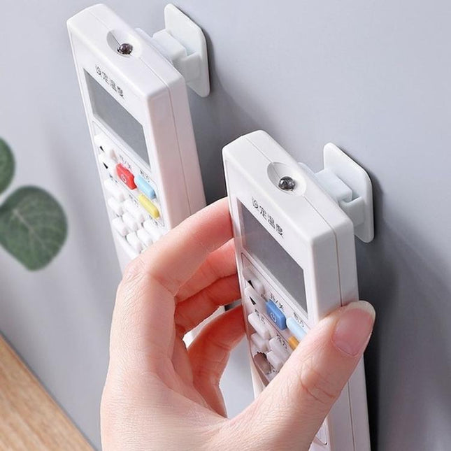 2pairs /Card Remote Control Hook Wall Mount Without Punching Paste TV Controller Storage Rack