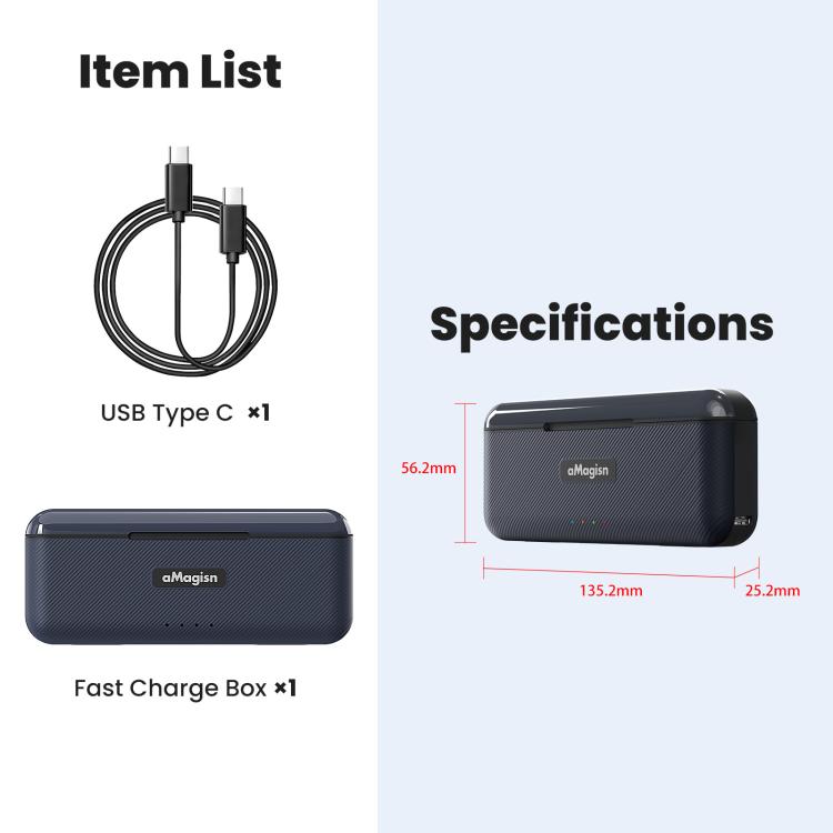 For Insta360 Ace Pro 2 Battery aMagisn Fast Charging Box Charger Storage Compartment, aMagisn