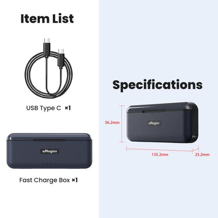 For Insta360 Ace Pro 2 Battery aMagisn Fast Charging Box Charger Storage Compartment