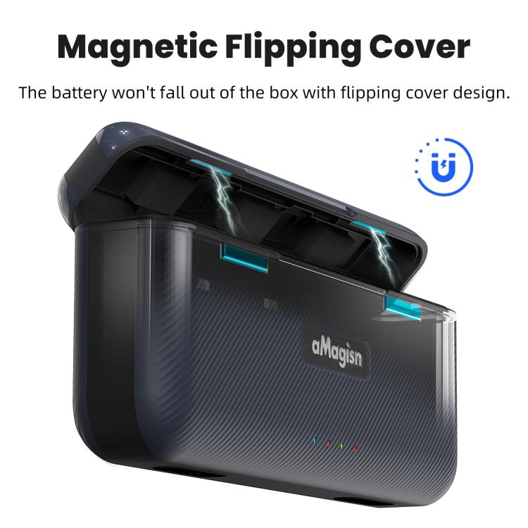 For Insta360 Ace Pro 2 Battery aMagisn Fast Charging Box Charger Storage Compartment, aMagisn