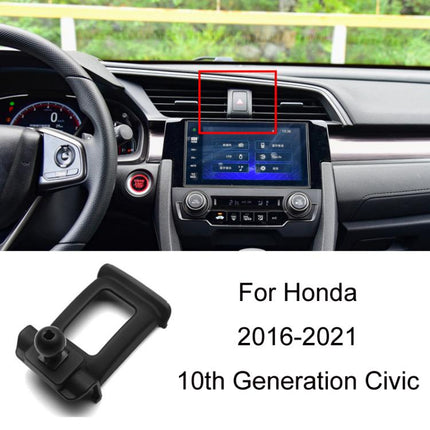For Honda Left-hand Drive Car-Mounted Mobile Phone Navigation Holder Base, 16-21 10th Generation Civic, 17-21 CRV Double Flash/BREEZE, 17-21 AVANCIER, 17-21 CRV Right/BREEZE, 17-21 CRV 3th Generation/BREEZE, 18-21 URV, 18-22 Accord 10th Generation/Insp...