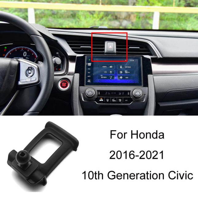 For Honda Left-hand Drive Car-Mounted Mobile Phone Navigation Holder Base, 16-21 10th Generation Civic, 17-21 CRV Double Flash/BREEZE, 17-21 AVANCIER, 17-21 CRV Right/BREEZE, 17-21 CRV 3th Generation/BREEZE, 18-21 URV, 18-22 Accord 10th Generation/Insp...