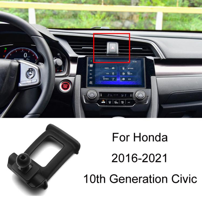 For Honda Left-hand Drive Car-Mounted Mobile Phone Navigation Holder Base, 16-21 10th Generation Civic, 17-21 CRV Double Flash/BREEZE, 17-21 AVANCIER, 17-21 CRV Right/BREEZE, 17-21 CRV 3th Generation/BREEZE, 18-21 URV, 18-22 Accord 10th Generation/Insp...