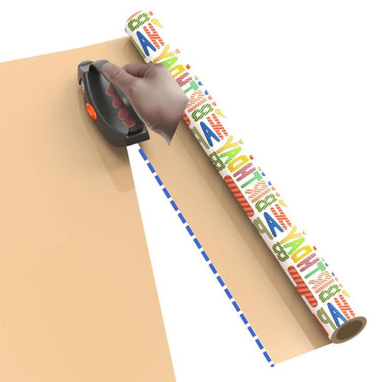 NBJ1 Roll Wrapping Paper Cutter with Handle Paper Cutter, Black, Green