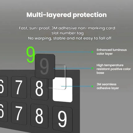 Car Temporary Parking License Plate Luminous Hidden Parking Phone Number Plate