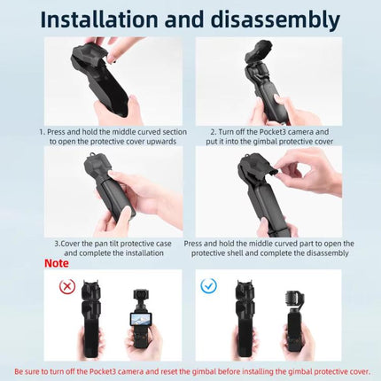 For DJI OSMO Pocket 3 BRDRC Lens Cap Camera Case Screen Protector Accessories