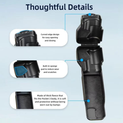 For DJI OSMO Pocket 3 BRDRC Lens Cap Camera Case Screen Protector Accessories