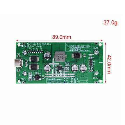 15W 3A High-power UPS18650 Lithium Battery Boost Charging Module, 5V, 9V, 12V