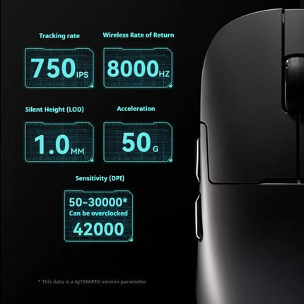 Ajazz AJ159 APEX Gaming Mouse PAW3395 Wireless Tri-Mode Lightweight With Charging Dock Mouse