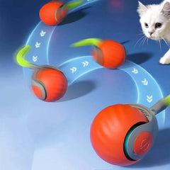 Smart Self Rolling Ball Interactive Cat Toys USB Rechargeable Cat Ball Two Speed Adjustment