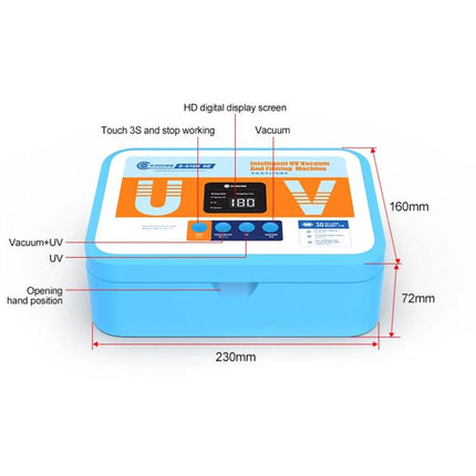 Intelligent UV Light Curing Film Vacuum Laminator UV Curing + Vacuum Holding Machine For Film Application Repair Tool, SUNSHINE S-918B SE