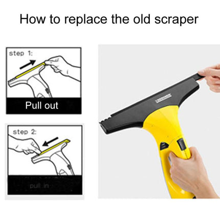 1pair For Karcher Window Cleaner Rubber Scraper Accessories