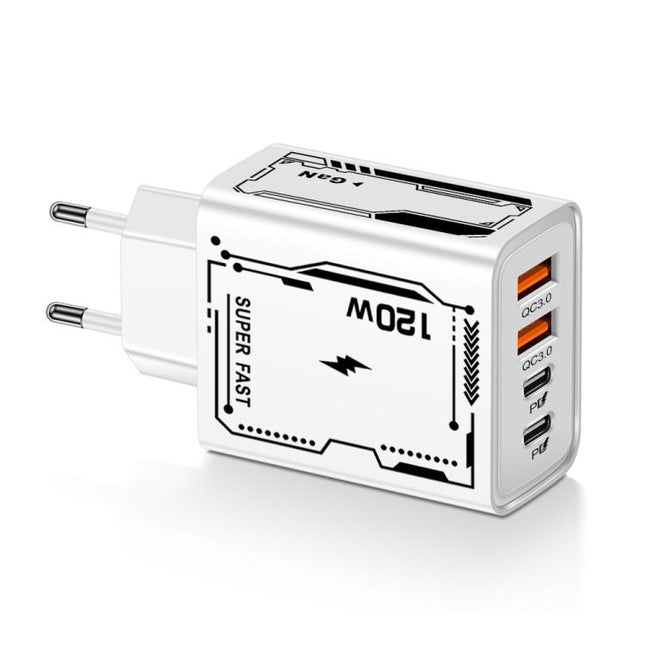 2A 2 USB+2 PD Type-C Multi-Port Mobile Phone Charger