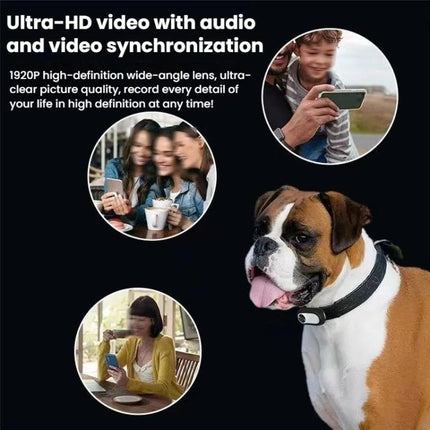 Pet Recorder With Collar Cat Dog View Camera