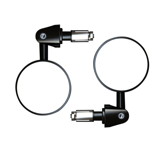 2pcs /Set Motorcycle Rearview Mirror Modified Retro Folding Round E-Bike Universal Reversing Mirror Reflector, Flat, Convex