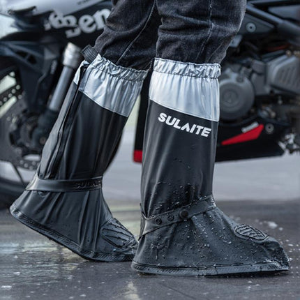 SULAITE Motorcycle Shoe Cover Thickened Anti-slip Wear-resistant Rain Shoes Outdoor Riding Adult Rain Boots, S, M, L, XL, 2XL