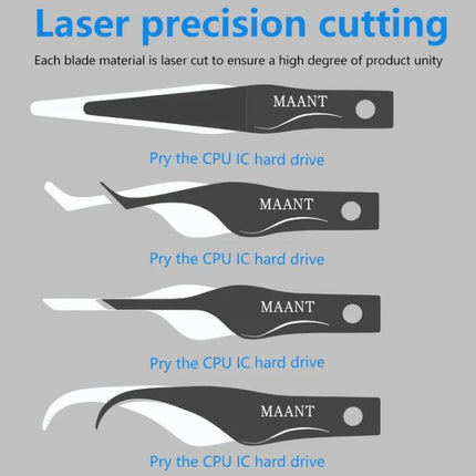4 In 1 Blade Pry IC / CPU Hard Disk Blade Cell Phone Motherboard Repair Scraping Gum Degumming Tools, MY-102