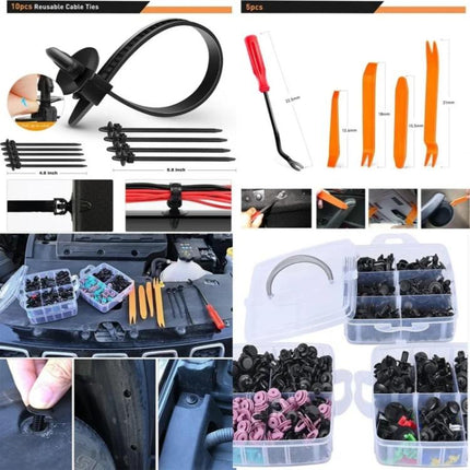 Car Retainer Clips Fasteners Remover Kit Automotive Clips Set, 680pcs /Set