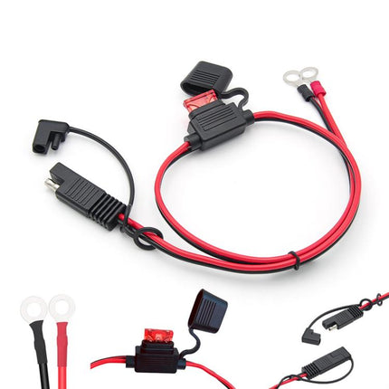 O-Terminal to SAE Power Cable With Fuse Battery Charger Extension Adapter Wire, 60cm