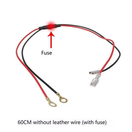10A 60cm Plug-In Spring O-Type Terminal Power Cable Car Charger Modification Wiring Harness