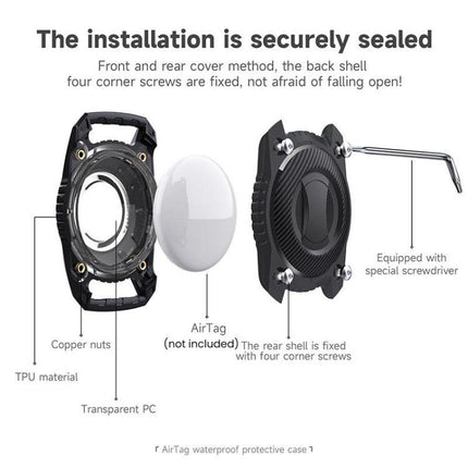For AirTag 2nd Gen / AirTag 1st Gen Tracker Waterproof Protection Case Pet Leather Collar Anti Lost Cat Locator Collar