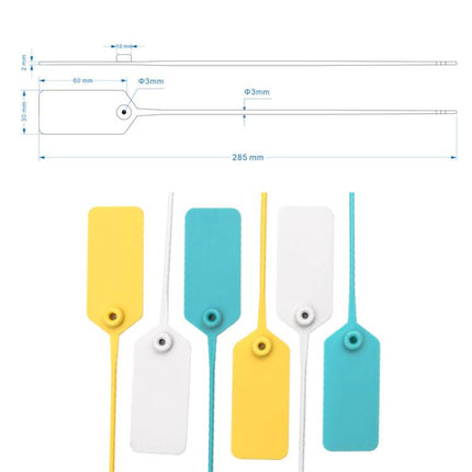 50pcs /Pack Tags Shoes Bags Anti-theft Tags Anti-switching Buckle Tie Disposable Plastic Anti-counterfeit Security Seals