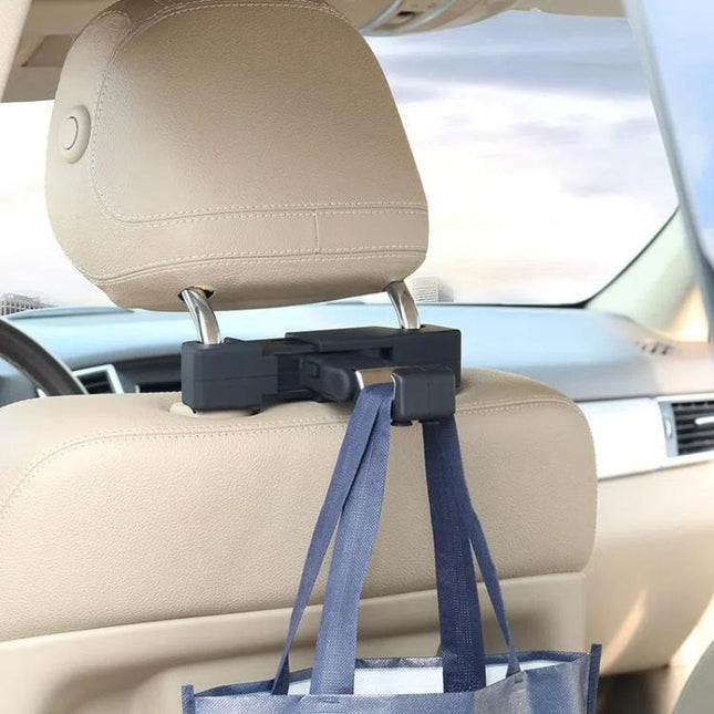 Car Hook Car Seatback Hanging Hook Auto Clothes Bag Hanger, With Suction Cup, Without Suction Cup