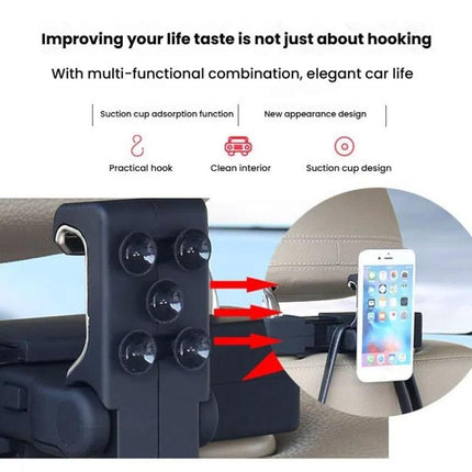 Car Hook Car Seatback Hanging Hook Auto Clothes Bag Hanger, With Suction Cup, Without Suction Cup