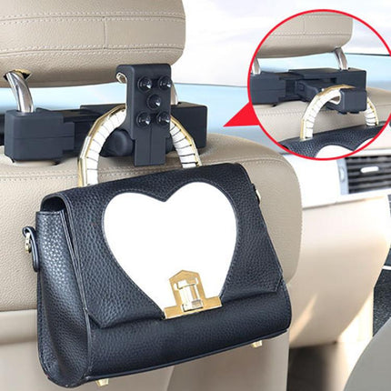 Car Hook Car Seatback Hanging Hook Auto Clothes Bag Hanger, With Suction Cup, Without Suction Cup