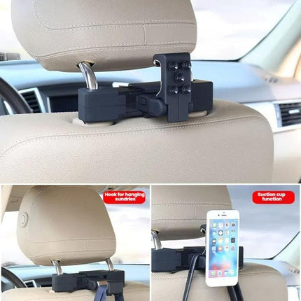 Car Hook Car Seatback Hanging Hook Auto Clothes Bag Hanger, With Suction Cup, Without Suction Cup