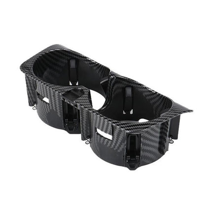 For Mercedes-Benz C-Class W205 / GLC W253 / E-Class W213 Center Console Beverage Cup Holder 2056802391, Black, Black Carbon Fiber, Red Carbon Fiber