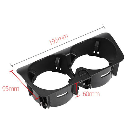 For Mercedes-Benz C-Class W205 / GLC W253 / E-Class W213 Center Console Beverage Cup Holder 2056802391, Black, Black Carbon Fiber, Red Carbon Fiber
