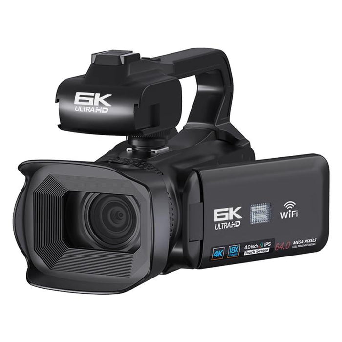 64MP 6K 18X Digital Zoom Ultra HD Video Camera With 4-Inch Touch Screen Camcorder, 6K 16G, 6K 32G, 6K 64G