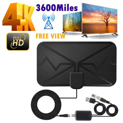 3600 Miles 4K Digital Antenna TV indoor Amplifier Signal Booster DVB-T2 HDTV Antenna, 3M DVB-T