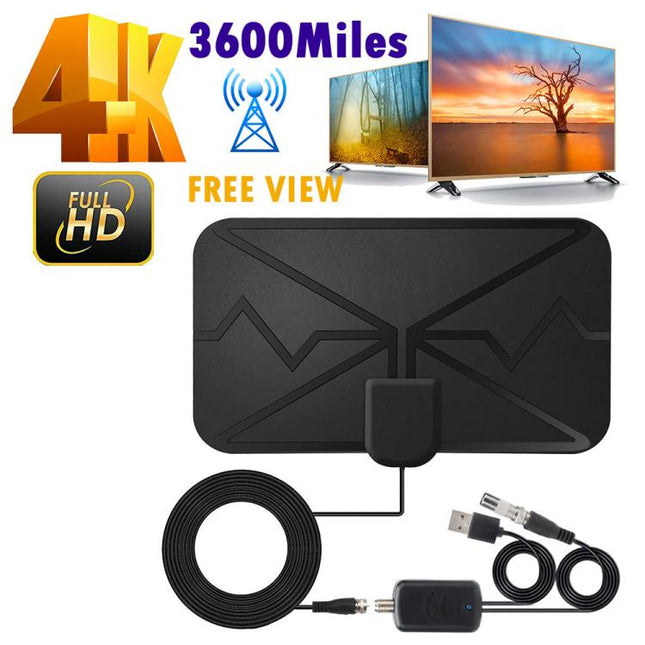 3600 Miles 4K Digital Antenna TV indoor Amplifier Signal Booster DVB-T2 HDTV Antenna, 3M DVB-T