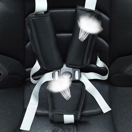 Baby Stroller Seat Belt Shoulder Guard, Black Regular, Black Nylon Patch, Black Crotch Protector, Black Regular 3pcs /Set, Black Nylon 3pcs /Set