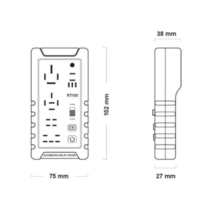 OBDResource 12V Automotive Relay Tester, RT100, RT100 With Storage Bag