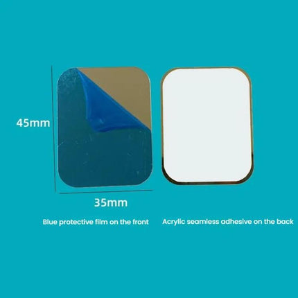2pcs /Pack Adhesive Iron Sheet Metal Plate Sticker For Magnet Phone Holder Magnetic Cabinet Lights, 35 x 45 x 0.3mm