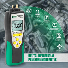 DUOYI Digital Brake Vacuum Pump Measuring Gauge Differential Pressure Gauge