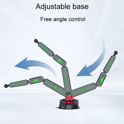 Extended Car Mechanical Arm Telescopic Cell Phone Holder Car Windshield Dashboard Large Suction Cup Navigation Mount