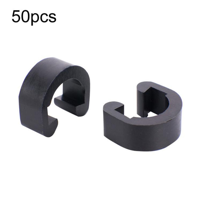 50pcs ZTTO Bicycle Plastic C-Clips Mountain Bike Shifter Cable Brake Clamps