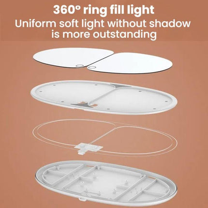 Car Sun Visor LED Touch Light Magnifying Makeup Mirror