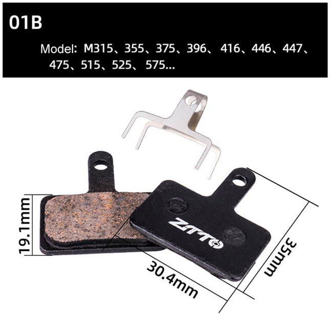 2pairs ZTTO Bicycle Disc Braking Pads Mountain Bike Semi-Metallic Resin Brake Pads
