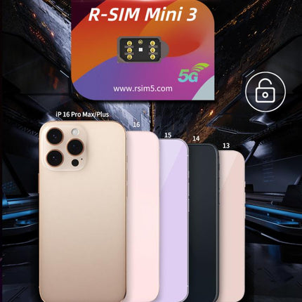 R-SIM Mini 3 SIM Unlock Chip For iPhone 13-16 Dual SIM Models, R-SIM Mini 3