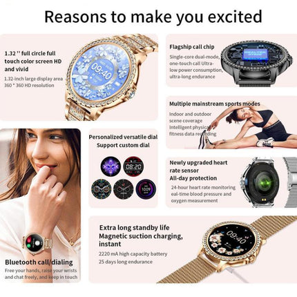 Bluetooth Calling AI Voice Assistant Life Waterproof Sports Smartwatch