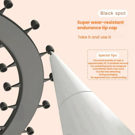 For Xiaomi Smart Pen 2nd Gen Replacement Tip Damped Needle-tip Pen Nib, With 1 Circle Pen Tip Cap White, With 1 Circle Pen Tip Cap Transparent, With 2 Circles Pen Tip Cap White, With 2 Circles Pen Tip Cap Transparent