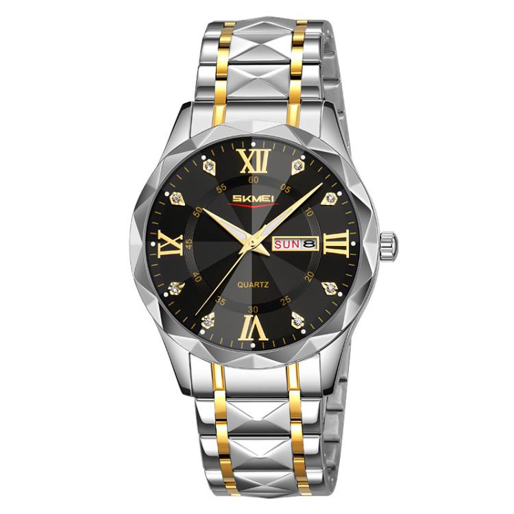 SKMEI Business Casual Watches Diamond Case Luminous Waterproof Quartz Watch