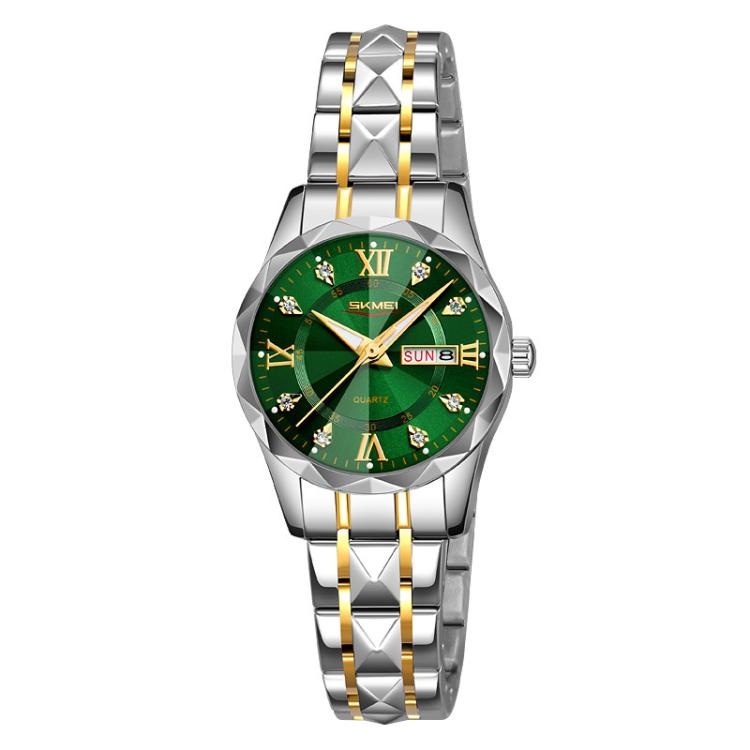 SKMEI Business Casual Watches Diamond Case Luminous Waterproof Quartz Watch